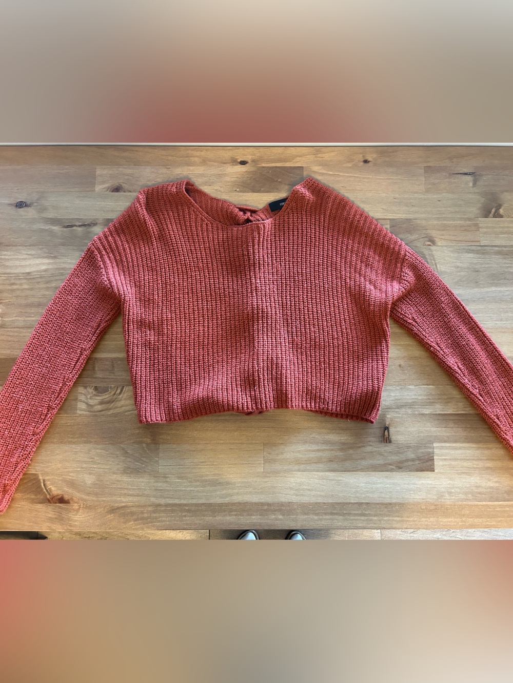 Burnt Orange Cropped Sweater